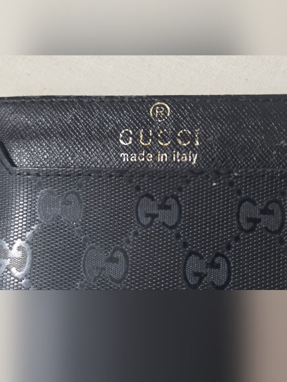 Navy Blue Slim Card Holder with Pattern
